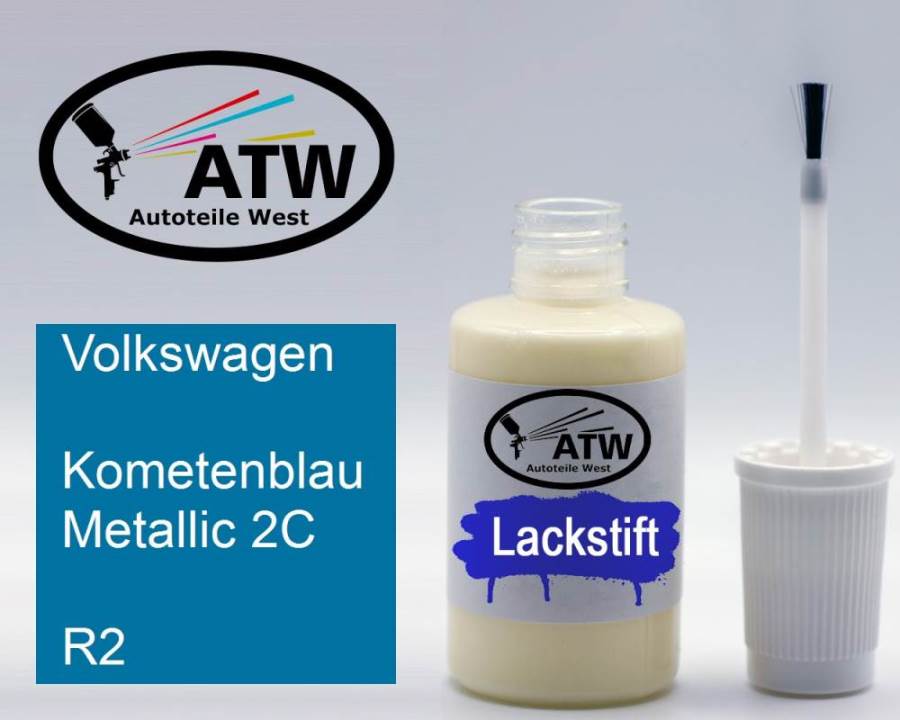 Volkswagen, Kometenblau Metallic 2C, R2: 20ml Lackstift, von ATW Autoteile West.